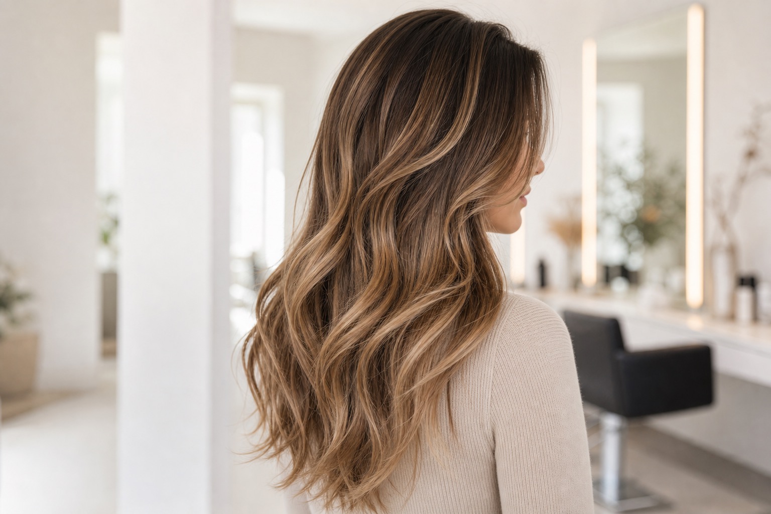Zachte balayage met natuurlijke overloop